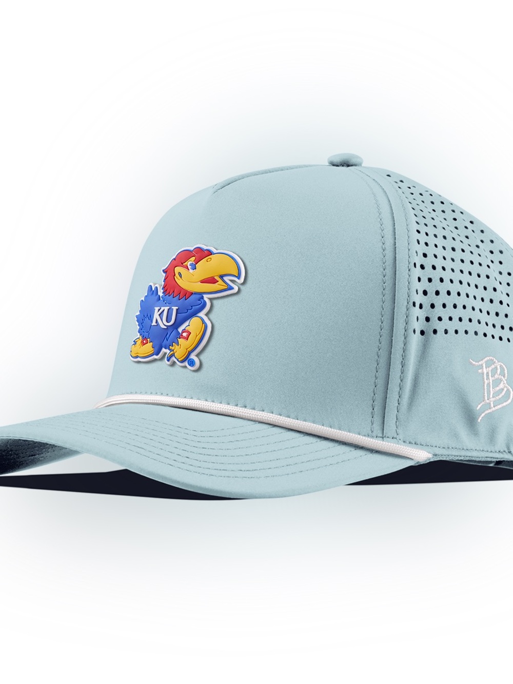 Branded Bills University of Kansas "Rock Chalk Jayhawk" Curved 5 Panel Rope Hat